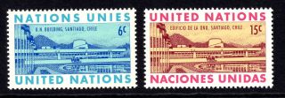 United Nations York 1969 Un Building In Santiago,  Chile - Complete Set - Muh