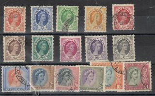 Rhodesia Nyasaland Qeii 1954 Set To £1 Sg1/15 Vfu J6546