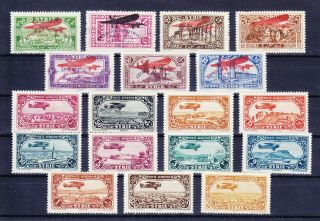 Syria Syrie 1929/1931,  Air Mail,  Two Complete Sets,  Yvert Pa 43 - 49,  50 - 59,  Mlh