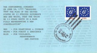 1892 6c Field Of Stars,  First Day Cover Cachet,  On Stock Card,  Philad [d551626]