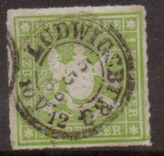 Germany Wurttemberg Postmark / Cancel " Ludwigsberg " 1866 On Roulette