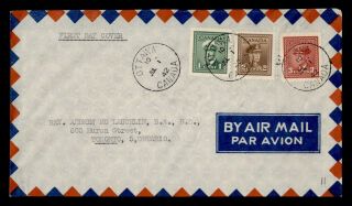 Dr Who 1942 Canada Ottawa King George Vi Fdc Air Mail C137405