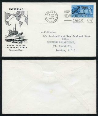 Sg645 1963 Cable (normal) On Fdc 3 Dec 1963