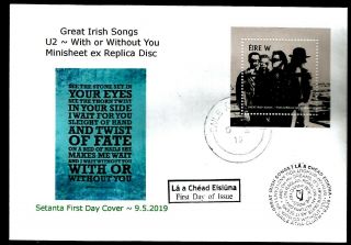 Ireland 2019 Great Irish Songs U2 With Or Without You Rare Minisheet Fdc