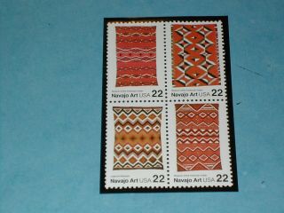 Set Of 22 Cent Navajo Blanket Stamps (sc 1942 - 45) Mnh
