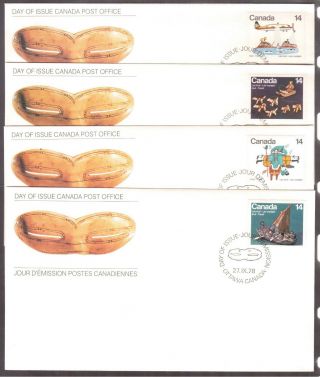 Canada 1978 First Day Covers 769/72,  Inuit,  Travel
