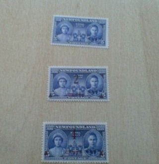1939 Newfoundland Royal Visit Sg 272 - 274 Set Of Stamps