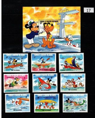 == Turks And Caicos Islands 1984 - Mnh - Disney - Olympics