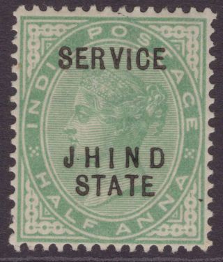 India Conv Jind Off Qv 1902 Sgo22 ½a Yellow - Green Lmm Cv£5