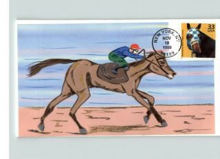 Scarce Secretariat Race Horse,  1 Of 1 Made,  1999 First Day Of Issue,  Cel.  The