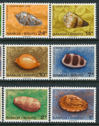 1978 - 1980 SAMOA SHELLS DEFINITIVES SET OF 18 FINE MNH 4