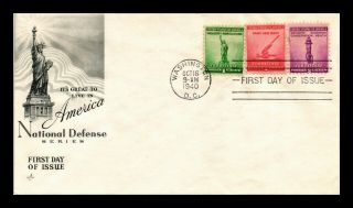 Dr Jim Stamps Us National Defense Series Fdc Cover Art Craft Scott 899 - 901