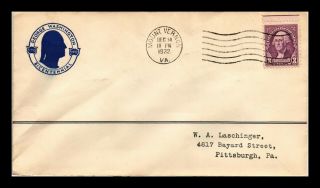 Dr Jim Stamps Us George Washington Bicentennial Scott 720 On Cover Mt Vernon