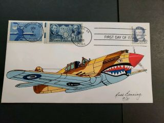 19 Us Chenault Aviation Fdc Hand Painted Russ Benning 9/31