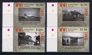 Samoa World War I Anniversary Stamp Issue Singles Set