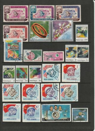 Space - Large Thematic Stamp Selection 4 Scans (2307l)