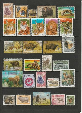 Animals - Wild Life Thematic Stamp Selection 4 Scans (2305l)