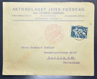 Sweden To Germany 1932 Killed King Gustav On Stamping Factory Ads Cover,  Sverige