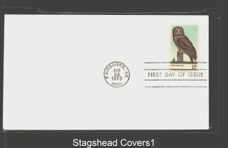 A2zed Us Fdc 26 Aug 1978 15c Wildlife Conservation Great Gray Owl Stamp Ak
