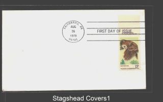 A2zed Us Fdc 26 Aug 1978 15c Wildlife Conservation Saw - Whet Owl Stamp Ak