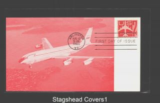 A2zed Us Fdc 12 Aug 1960 Picture Post Card 7c Air Mail Arlington Va