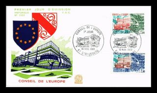 Dr Jim Stamps Strasbourg Council Of Europe Fdc Combo France Cover