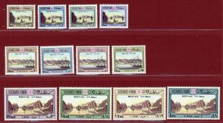 Oman 1972 139 - 50,  View Of Muscat,  Set Of 12,  Nh,  Scv $220.  00