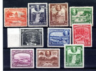 British Guiana (4607) 1934 King George V Part Set To 72 Cents Lmm Sg288 - 298 O/o