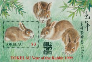 Tokelau 1999 Sg289 Chinese Year Of The Rabbit Ibra Ms Mnh