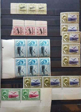 1935 1persia 1persian Airmail Postal History Stamp Sheets Mnh High Cat Value