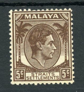 Malaya Straits Settlements 1937 - 41 5c Brown Die Ii Sg297 Mlh