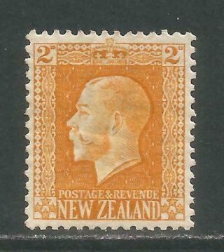 Zealand 1915 - 22 King George V 2p Orange Yellow (147) Mh