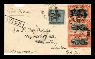 Dr Jim Stamps Belgian Congo Airmail Tied Multi Franked Front Only Cover