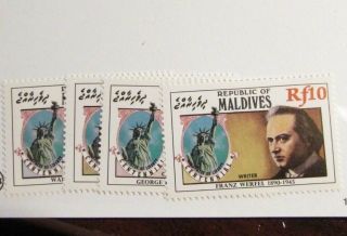 Maldives Scott 1157 1158 1159 1160 Mnh Stamp Set Very Fine,  102 Card