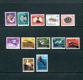 Cocos 8 - 19,  1969 Regulars (shells & Birds),  Mnh (id6828)
