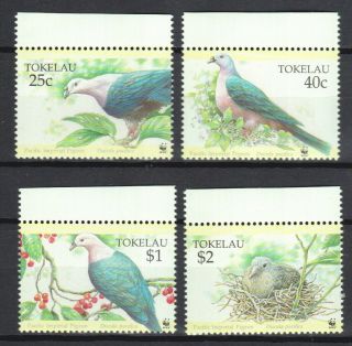Tokelau 1995,  Mi 210 - 213,  Wwf,  Birds,  Mnh