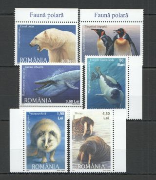M1427 2007 Romania Polar Fauna Marine Life Animals 6256 - 61 Michel 12 Eu Set Mnh