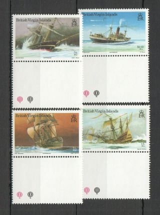 O430 1987 British Virgin Islands Ships Shipwrecks 585 - 88 Michel 18 Eu Set Mnh