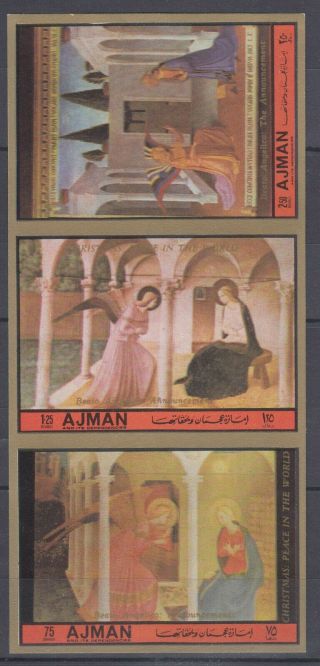 Od 1278.  Ajman.  Art.  Paintings.  Religion.  Imperf.  Mnh.