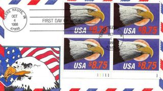 2394 $8.  75 Express Mail,  Kribbs H/p Hand Painted,  Plate Block [e553146]