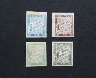 France - 1894 Scarce Bob Postage Due P/set Imperf Mh Rr
