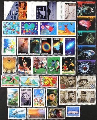 Us 2000 Commemorative Year Set Of 40 Different Stamps Nh
