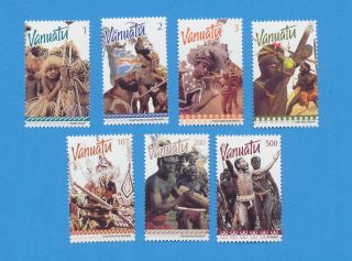 Vanuatu - Scott 746 - 752 - Vfmnh - Ceremonial Dancers - 1999
