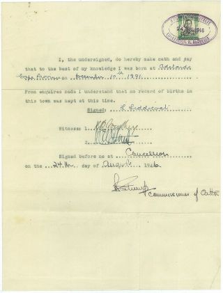Sth Rhodesia - 1946 Unusual Revenue Document With 1/ - Kgvi Fiscally (es381b)