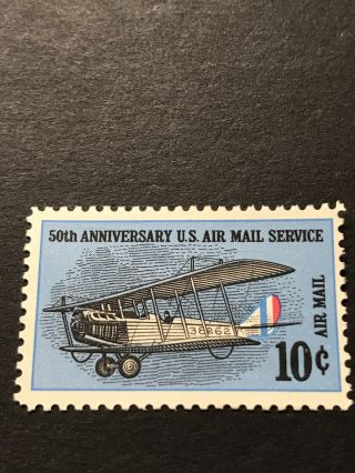 Scott C74 - Curtiss Jenny,  50th Anniverary Of Air Mail 10c Mnh 1968 - Stamp