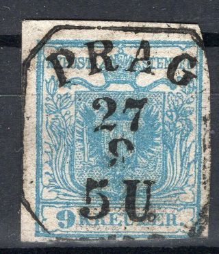 Austria 1850 Stamp Sc.  5 Type I Cancelled Prag Czech