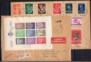 A120205/ BELGIUM / LOT 1940 – 1946 FULL SETS ON COVER RR 2