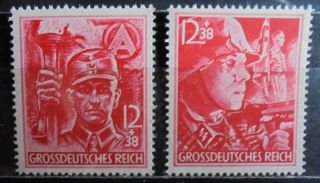 Germany Third Reich 1945 12th Anniversary Of Third Reich Set Of 2 Mnh