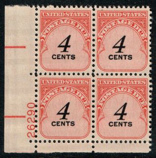 Us Stamp Bob J92 – 1959 4c Rotary Press Pl Blk Of 4 Mnh/og
