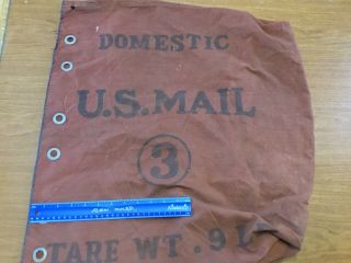 Vintage Us Mail Pouch Bag Red Airmail Air Mail Neat Red / Orange Color